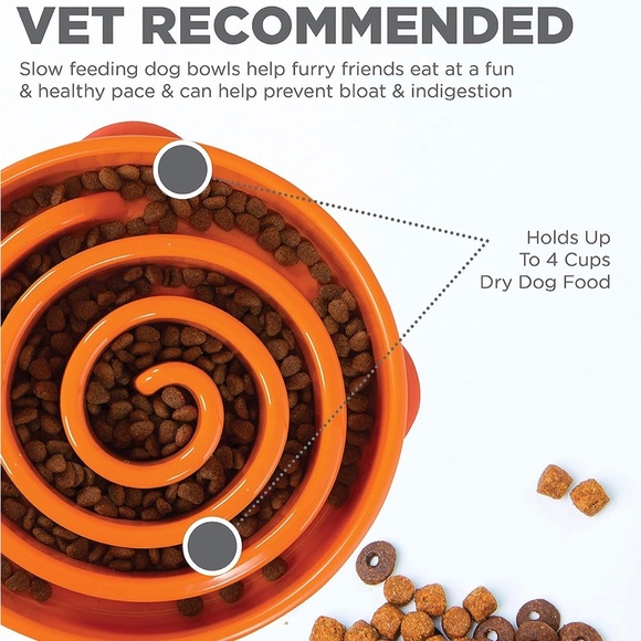 NWOB Outward Hound medium non-slip slow feeder bowl - Picture 3 of 5